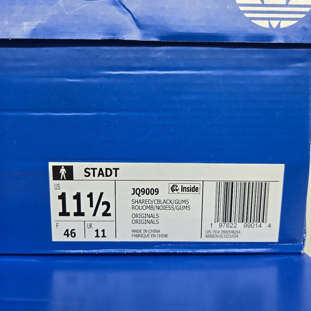adidas Stadt Men's Suede Burgundy Shoes Size 11.5 New JQ9009 - Picture 8 of 8